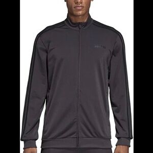 Adidas Men's. Dark gray black Tricot Track Jacket size: large